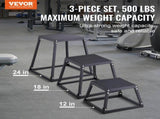 Plyometric Jump Boxes, 12/18/24 Inch Plyo Box, Platform and Jumping Agility Box, Anti-Slip Fitness V952-TXTD12YC18YC09SXRV0