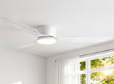 Devanti 52'' Ceiling Fan 3 Blades DC Motor w/Light w/Remote White CF-C-52-70L-WH