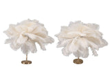 Feather Table Lamp 3 Color Dimmable Touch Switch USB Plug in Romantic Modern Decorative Bedside V1294-YM0703-3119230059411