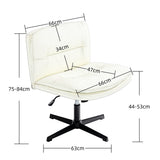 Faux Leather Home Office Chair -Beige V226-SW2006BG