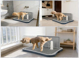 Dog Pee Pad Holder with Pee Pads, 20.1"x15.6"X1.4" Indoor Dog Potty Pad with Splash Guard for Puppy V1107-135-96921