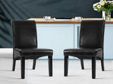 Artiss Dining Chairs Set of 2 Leather Parsons Chair Black UPHO-C-DIN-1016-BKX2