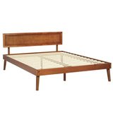 Artiss Bed Frame Queen Size Wooden Bed Base Walnut SPLAY WBED-SPLAY-Q-WAL-AB