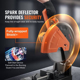 Chop Saw, 14"/355mm Blade Diameter Off Saw, 2800W 1200RPM Steelting Machine, Adjustable Dry V952-LQXXCQGJYC1411KY4V3