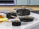 8-Piece Stainless Steel Cookware Set with Maifan Stone Non-Stick Coating V888-ELOSUNG28461