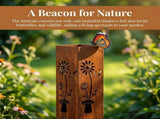 Rustic Pineapple Garden Column Outdoor Metal Sculpture, Modern Yard Statues, Decorative Light Cover, V1192-AZ-W-26238