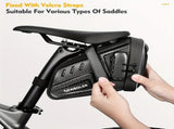 Bicycle Saddle Bag Large Capacity Water-Resistant Storage for Cycling Essentials V1106-139-BLA-80416