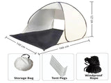 Spacious Arched Instant Pop Up Beach Tent - Folding Silver-Coated Sun Shelter with Mesh Ventilation V888-ELOSUNG55873