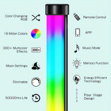 Black Silver 1.6m Floor Light Smart Voice-Controlled Light USB Powered Light Ambient Light V1347-124-SIL-82961