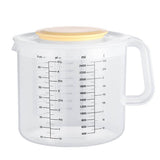 1 pcs 2.5L Baking Measuring Cup Scale Mixing Bowl with Lid Transparent Plastic Mixing Cup, 6.88x6.69 V1366-AZ2-W-06718