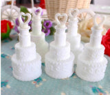 25 Pack Wedding Cake Blow Bubble Bottles White Plastic 6cm High Bomboniere Favour Guest Gift V382-CAKEBUBBLESX25