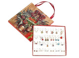 Christmas Necklace Stud Earrings Countdown Calendar V1263-JX-1344