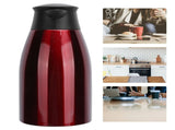 2L Insulation Pot Stainless Steel Vacuum Thermal Kettle Jug for Home Office TravelRed V1294-YM0718-3118210026311