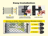 Single Folding Security Gate, Lockable Scissor Gate with 360 degree Swivel Casters, Outdoor V952-GZDZDAQM5157ODKJ1001V0