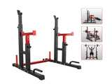 Centra Adjustable Squat Rack Barbell Stand Press Dip Station Home Gym 250KG SP1095-BK-AU