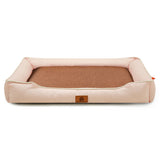 Pink Rectangular Pet Bed with Removable Cooling Mat Durable 600D Oxford Fabric Dog & Cat Bed, V888-ELOSUNG48567