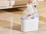 Slim Trash Can PET Wastebasket Double Layer Small Open Top Garbage Container Bin with Transparent V1294-YM0901-3117240055511