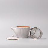 Teapot 480ml Speckled White Ridge Glaze V637-C0883