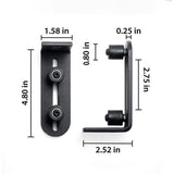 Sliding Barn Door Floor Guide Wall Mount Adjustable Ball Bearing Guide, Black, 120 x 50 x 60mm V1237-ZY-528-209