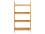 Levede Bamboo Ladder Bookcase 4-Shelf Books Plant Storage Shelf Rack Organiser EA0289-NT-AU