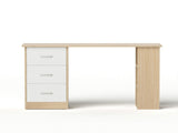 Artiss Computer Desk Drawer Shelf Oak White 120CM FURNI-B-DESK120-MAP-AB