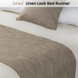 Jason Linen Look Sand Bed Runner Single/King Single V442-WAM-BEDR-LINENLOOK-SAND-KS