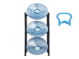 3 Tiers Water Jug Holder, 5 Gallon Water Bottle Holder, Single Row Water Bottle Rack for 3 Bottles, V952-5JLTZSSTSTZCO9G2HV0