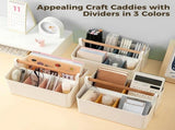 Portable Storage Box with Handle, Adjustable Compartments for Office Supplies, Craft Supplies, V1237-ZY-917-117