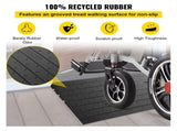 Rubber Threshold 4" Rise Threshold Ramp Doorway, 3 Channels Cord Cover Rubber Solid Threshold V952-WFSLYP24X42X4950BV0