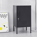 Artiss Bedside Table Metal Cabinet - Black AI-LOCKER-SH-BK