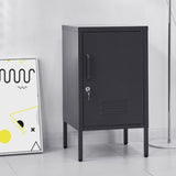 Artiss Bedside Table Metal Cabinet - Black AI-LOCKER-SH-BK