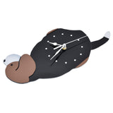 Wall Clock Self Adhesive Waterproof 3D Effect Silent Movement Dog Wall Clock with Tail for Window V1294-YM0523-3115220018211