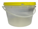 Bulk 10 x 2.2L Empty Honey Bucket with Lid - 3Kg Clear Tamper Proof Plastic Tub V238-SUPDZ-40761495519312