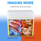 6L Camping Coolers Box Insulated Ice Chest Ice Bucket Outdoor Hard Coolers for Camping Picnics Beach V1369-AZ3-W-13894