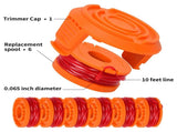 4/8Pack for Worx Wa0010 Replacement Spool Line Grass Trimmer Edger 10Ft Cap Cover 41 V1189-LWWAL-20260327-05096