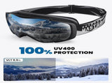 OutdoorMaster Ski Goggles with Cover Snowboard Snow Goggles OTG Anti-Fog -100% UV Protection-OM-18 XFOM-OM18-BLGY