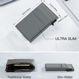 Office Commuter Business Set-Black Men's PU Leather Chest Bag and Pink RFID Blocking Aluminum Wallet V888-ELOSUNG56064-5