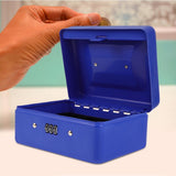 box with key Metal Cash Box Iron Valuables Storage With Combination Lock 1Set V1192-AZ-W-28395