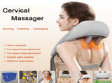 Grey Portable Shiatsu Neck and Shoulder Massager with Heat Rechargeable 2000mAh Battery V888-ELOSUNG18389
