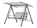 Gardeon Outdoor Swing Chair with Adjustable Canopy 142cmx172cm Stand Grey GSC-BST-2S-GY