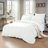 1000TC Tailored Queen Size White Duvet Quilt Cover Set V493-Q-1