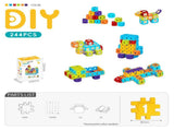 Creative DIY Puzzle Building Blocks Set for Kids Ages 3 Colorful Snap-Together Squares for Early V1341-ZY-TVNJF8N7-727PCS