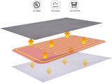 Double-side Flannel Heated Electric Throw Rug Blanket Fast Heating Warm Washable BLUE V201-FDZ1316BU8AU
