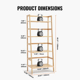 VEVOR Bamboo Bookshelf 4 Tiers Bamboo Ladder Bookshelf Trapezoid Storage Rack V952-TBSJTBZZTX4GVCXBQV0
