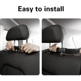 Grey Car Trunk Storage Bag - Large Capacity Oxford Cloth Multi-Purpose Hanging Organizer with Mesh V888-ELOSUNG17188