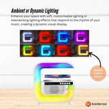 Bluetooth Rechargeable Speaker - Wireless Phone Charging LED Lamp Alarm Clock V238-SUPDZ-40832907182160