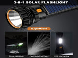 Solar Flashlight - Solar LED Flashlight - USB Rechargeable Solar Flashlight - Emergency Flashlight V1188-MS-313-0830