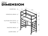 3.0M Aluminium Scaffold Mobile Tower Single Width Platform Height AU Standard V379-MOBSCAFF3SET03