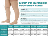 2 Pairs Compression Stockings for Women & Men, 20-30mmHg Thigh High Compression Socks, Closed Toe V1369-AZ3-W-10829