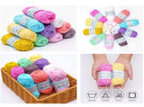 20-pack Cotton Knitting Crochet Yarn, 49m/roll, MultiColor V1237-ZY-506-0041